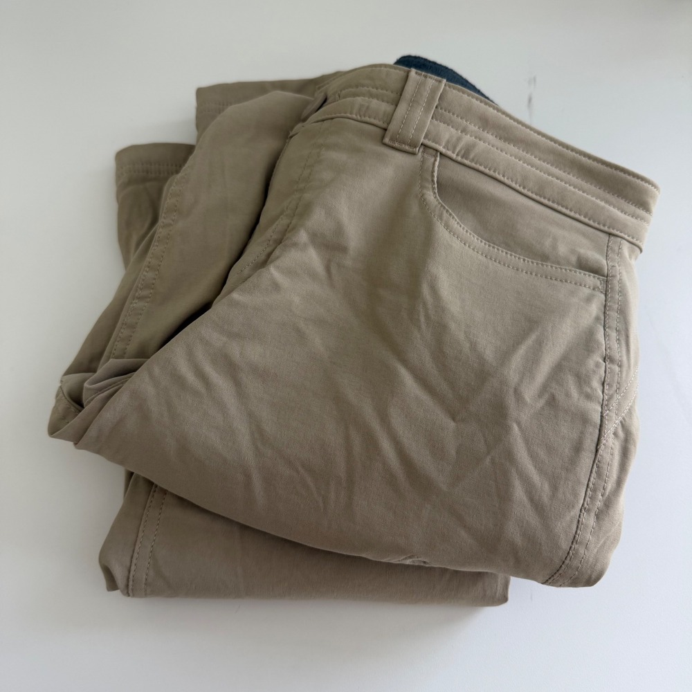 Eddie Bauer First Ascent Guide Pro Fleece Lined Pants Tan Khaki Women 8 23951342